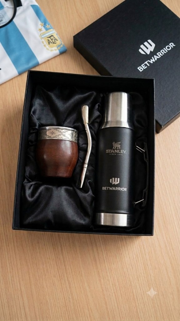 Mate BetWarrior en caja premium con termo Stanley